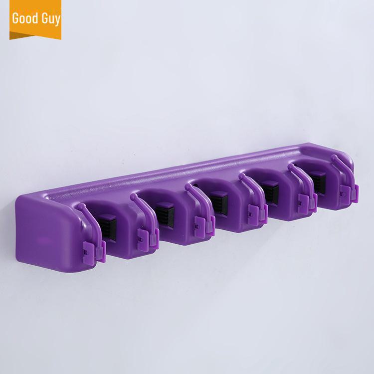 Multifunctional Mop and Broom Holder Rack with Hooks