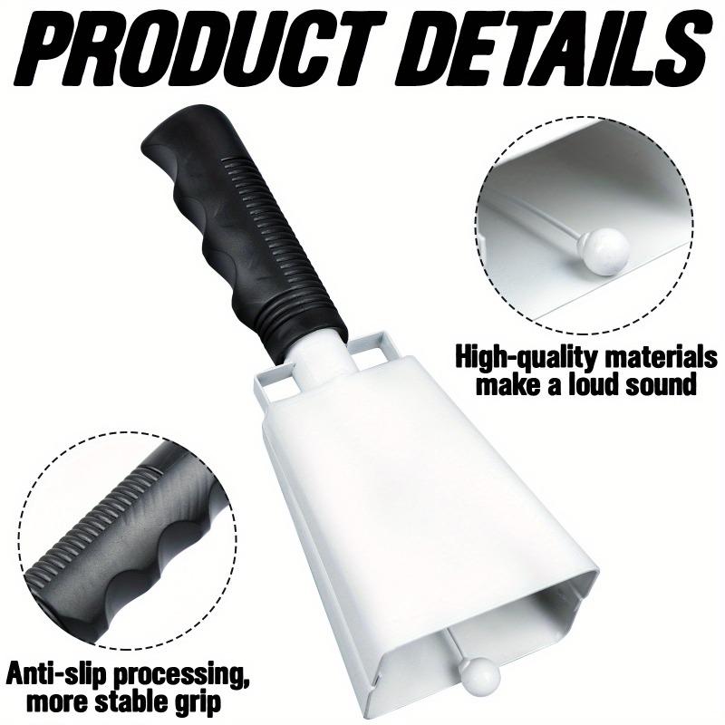 1 stk Jern Kubjelle med Håndtak Håndperkusjon Kubjeller Rød Hvit Kubjeller Heiebjelle Stemning i Gruppen