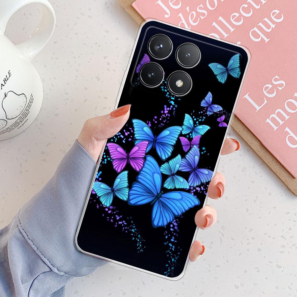 Pour Xiaomi Poco F6 Pro Coque Pour Xiaomi Poco M6 4G Housse Anti-choc Transparente Souple Silicone Coque de Téléphone sur Xiaomi PocoF6 Mode Funda
