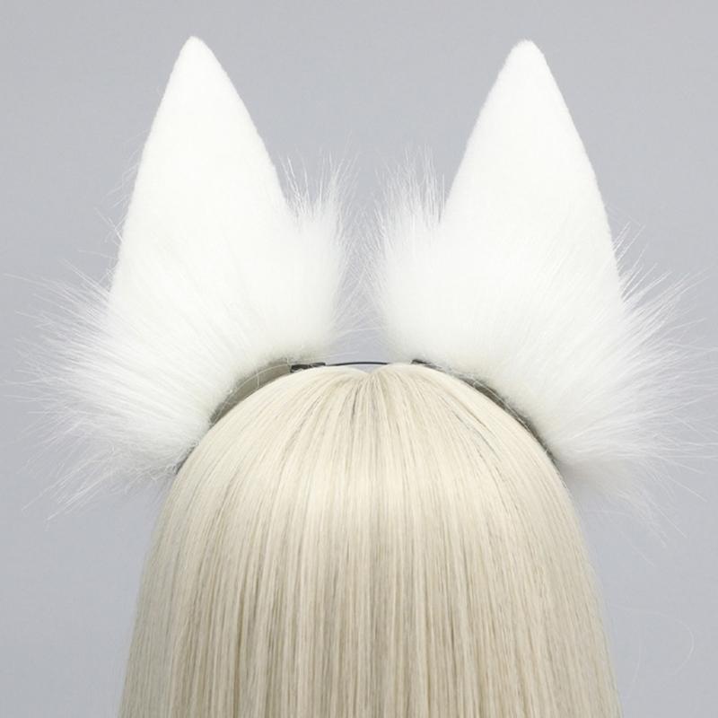 Anime Headband for Party Japanese Dog Ear Hairhoop Girl Halloween Dress Up Hairband  Costume Masquerade Headwear