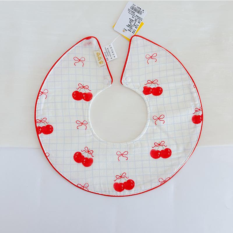 Korean-Style Baby Bib, Double-Sided Waterproof Gauze for 0-2 Years