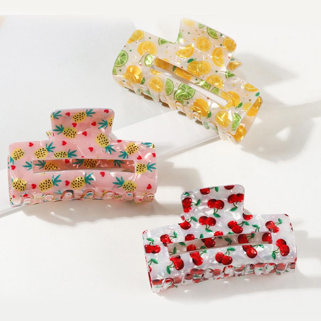 Lemon Fruit Hair Claw Clip For Women Slip Resistant Jaw Clamp Hair Accessories For Spring Theme Parties And Daily Use