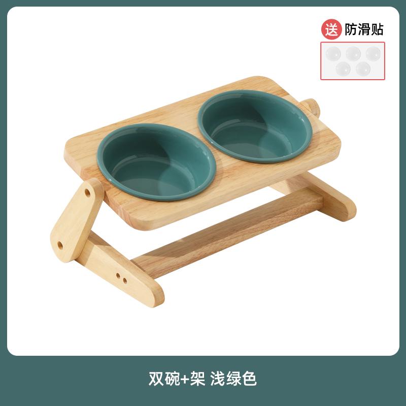 Elevated Cat Ceramic Bowls Tilted Raised Pet Bowl Adjustable Height Dog Food Bowls Feeding Bowl Dog Dish Feeder for Cats Pets
