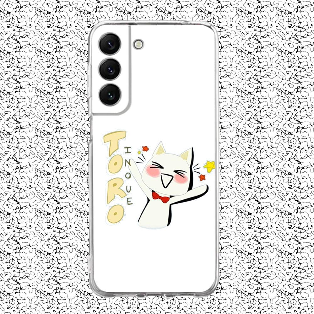 Cute T-Toro I-Inoue Cat Phone Case Silicone For Samsung S30,23,21,22,20 FE lite,S10,9,PIus Note20ultra Soft Transparent