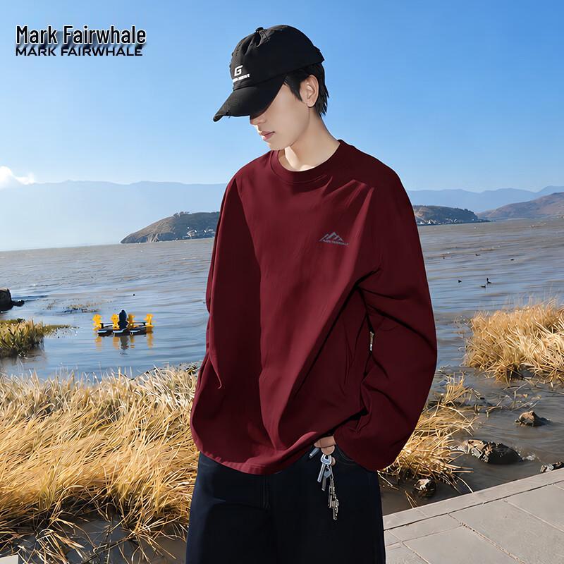 Mark Fairwhale Men's Heavyweight Cotton Long-Sleeve Graphic T-Shirt