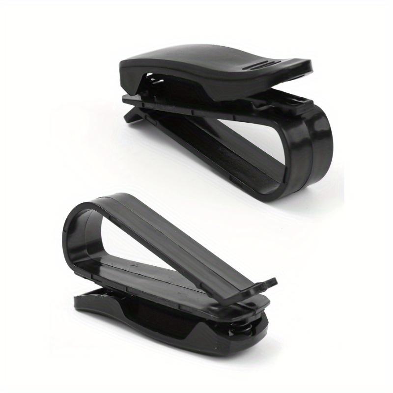 1pc Black Rotating Car Sun Visor Sunglasses Clip