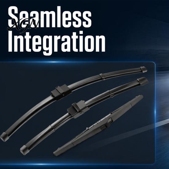 All Weather Wiper Blades 3Pcs/Set Car Kit for Ford Focus 2005-2011, 26/17/14-inch Front Replacement Wipers Rear Kit, Auto Windshield Beam Sun