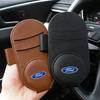Car Leather Glasses Clip Sun Visor Multi-function Sunglasses Clip Car Accessories For Ford Fiesta MK7 Mondeo MK4 ST Focus MK1 MK2 MK3 Focus 2 3 4