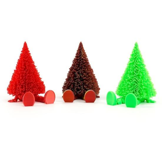 Collectable Movable Figures Christmas Tree Figure, Flexible Joints 3D Printed Holiday Atmosphere Decorations Ornament, Creative Festive Figure