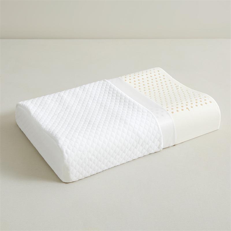 

Thailand Natural Latex Massage Pillow - Adult Neck Support Gift Smooth Wave [Includes Inner and Outer Covers]
