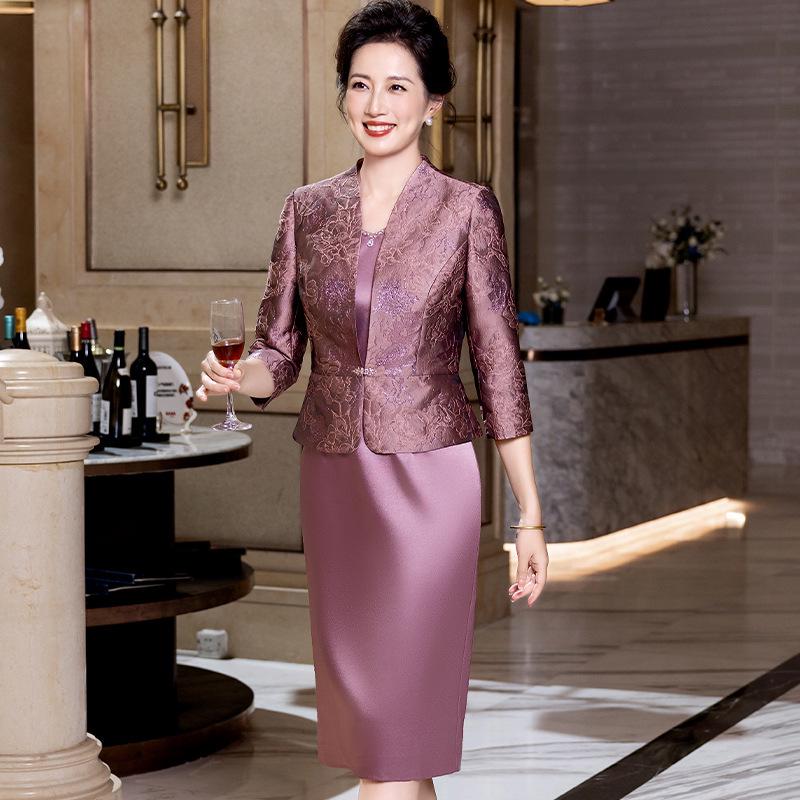 2025 Autumn Elegant Mother-in-Law Two-Piece Wedding Suit