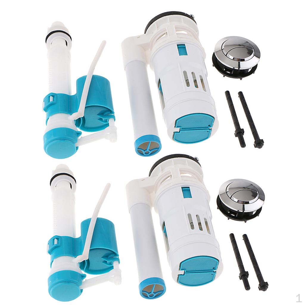 2 Sets Universal Fill Valve Cistern Toilet Replacement Kits