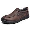 Popular Leather Shoes Men's Business Casual Wide-foot Loafers Soft-soled Outdoor Non-slip Sports Men's Shoes Large Size 4748