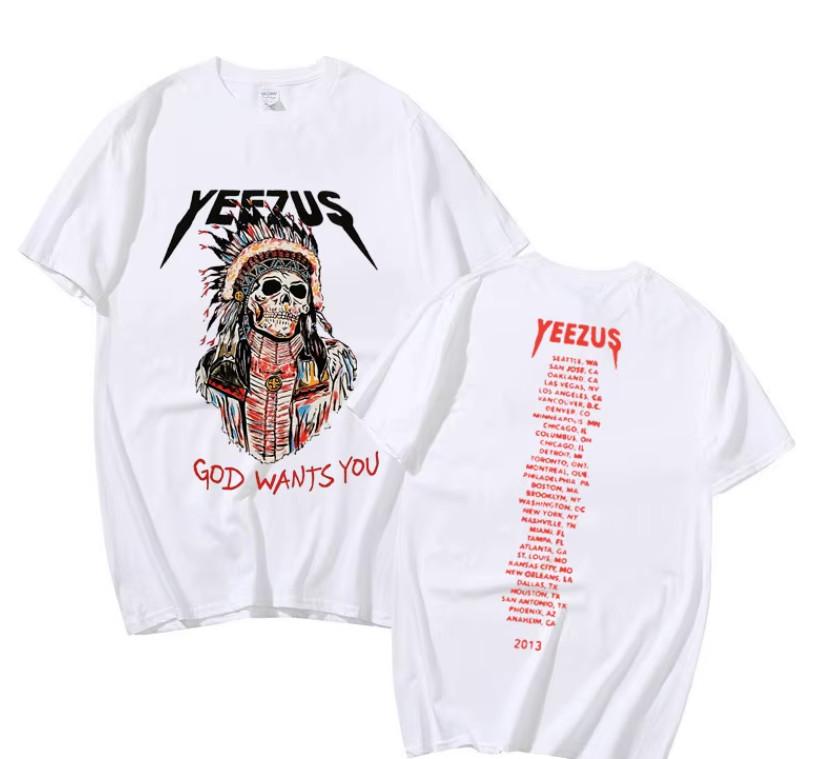 Yeezus Kanye West Tour 2013 Baumwolle Schwarz Unisex T-Shirt