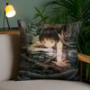 S-Serial Experiments L-Lain Pillow Case Home Dorm Chair Back Short Plush Double-sided Printing Office Nap Time Cushion Cover
