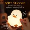 Cute Duck Silicone LED Night Light Dimmable Nursery Squishy Rechargeable Timing Cartoon Sleep Night Lamp For Baby Room Decor