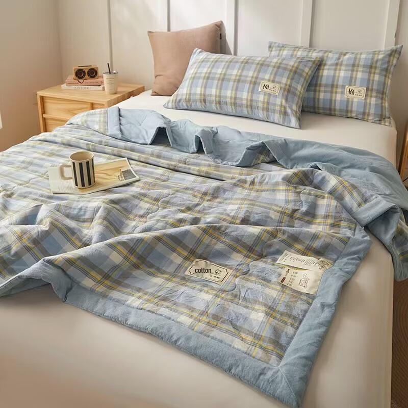 100% Cotton Summer Quilt with Washed Fabric