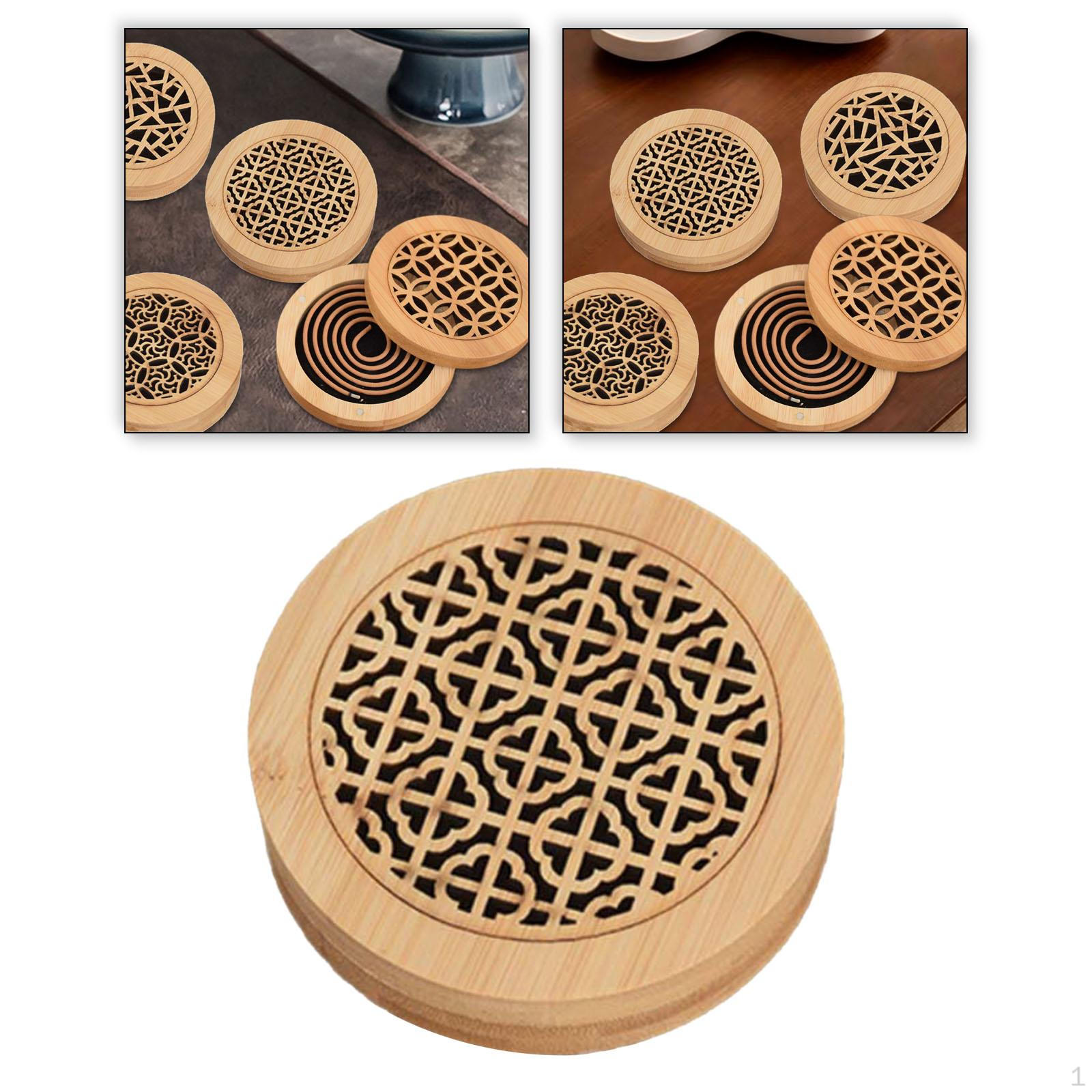 

Wood Aroma Burner Box Censer for Bedroom And Hotel Fragrance Diffuser with Lid A