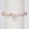 Pearl Angel Bracelet Diamond Angel Pendant Woven Bracelet Holiday Gift Ladies Pearl Angel Bracelet