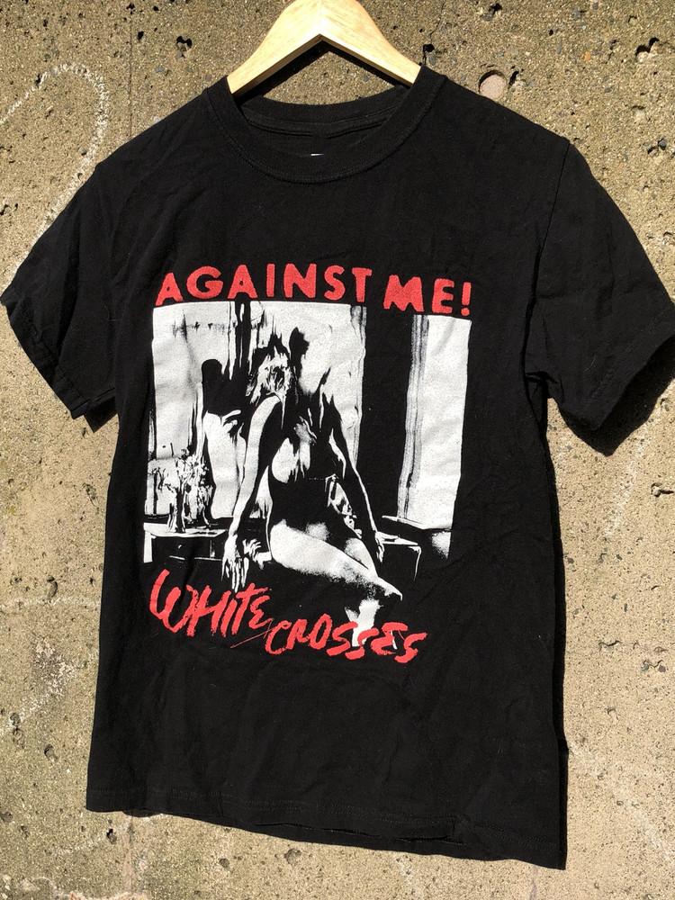 

Against Me White Crosses Tour T-shirt Black Unisex All Sizes S-5XL Unisex T-Shirt L
