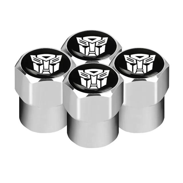 AAYQ1 4Pcs Car Tire Valve Stem Caps Transformers Emblem Car Wheel Tires Valves Tyre Stem Air Caps Airtight Cover Motorcycle Accessoire
