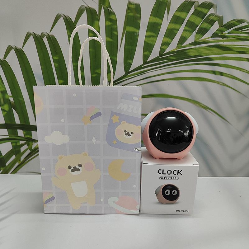 Children's LED Pixel Alarm Clock with Smart Night Light and Snooze Function for Students