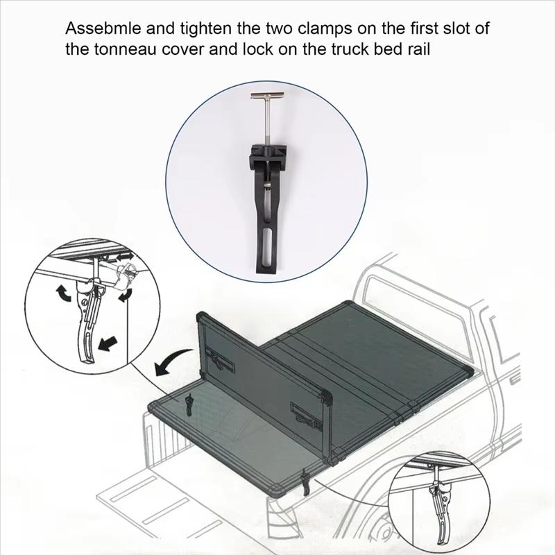Truck Bed Maintenance Pickup Truck Clip T-Bolt Cable Tie Attaches Black ABS Plastic Compact Size Easy Installation