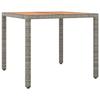 VidaXL Table de jardin et dessus en bois Gris Résine tressée et acacia 319549