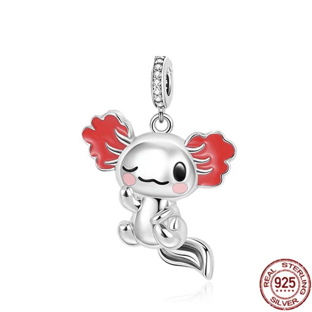 Röd nyckelpiga hummer & glöd-i-mörkret Firefly Dangle Charm 925 Sterling Silver Smycken Pärlor Passar Original Fasion Armband