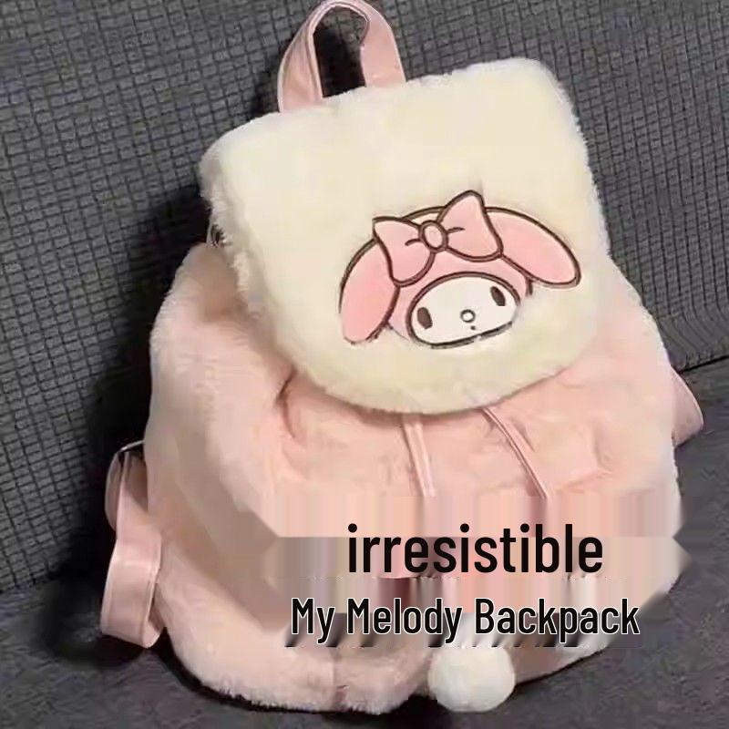 Плюшевый рюкзак-кошка Hello Kitty 2025 для женщин Premium Rabbit Fur
