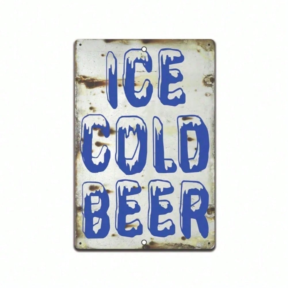 Vintage Metal Beer Sign Wall Decor For Man Cave Rustic Bar Home Decor
