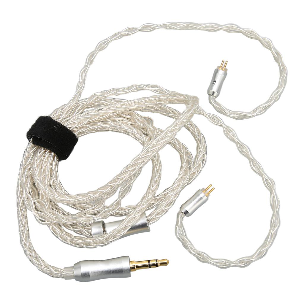 Upgraded Replacement Headphones Cable 8 Core Silver Plated Copper Earphone Cable with 3.5mm Plug