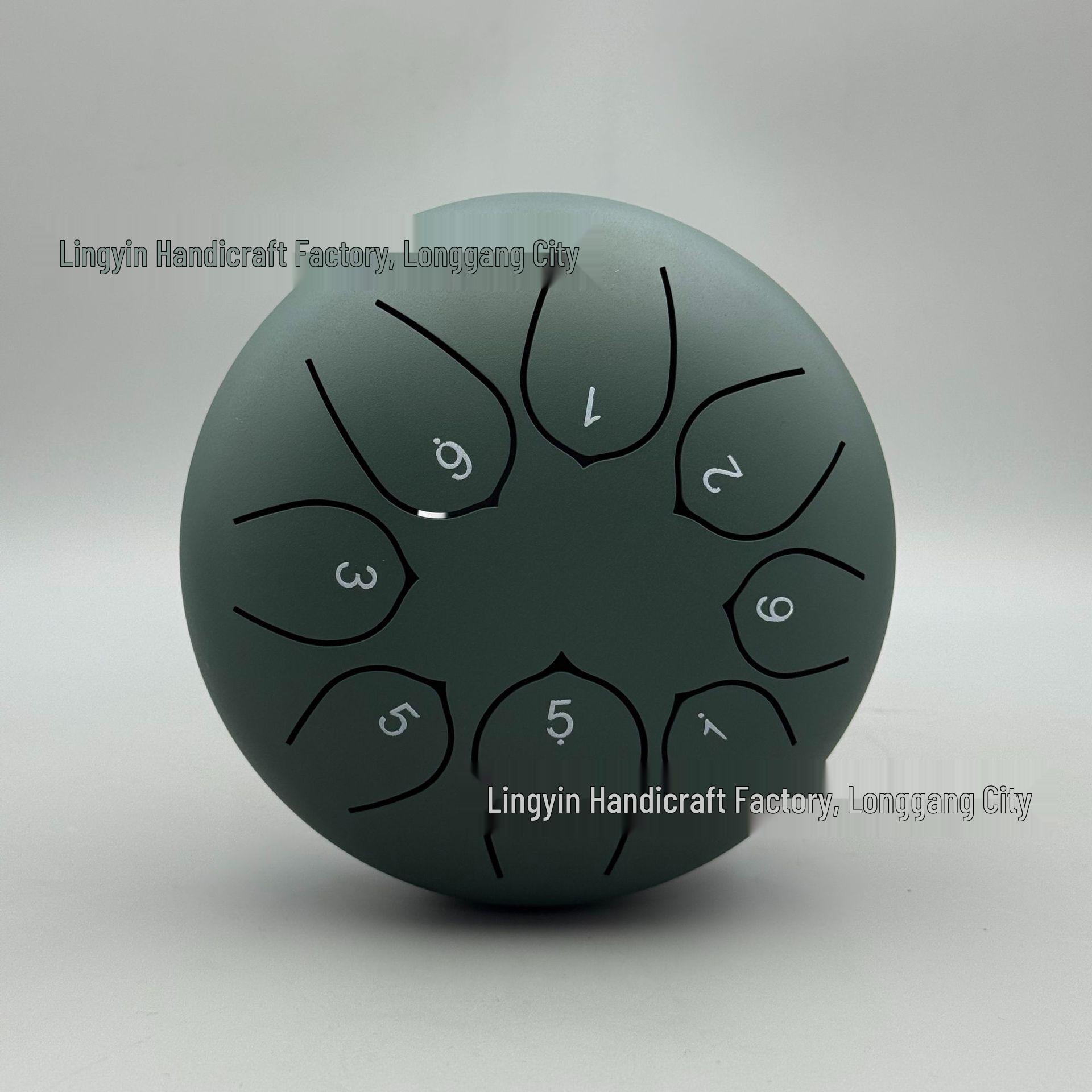 6-Inch 8-Tone Steel Tongue Drum for Meditation - Worry-Free Ethereal Hand Drum for Adults and Children