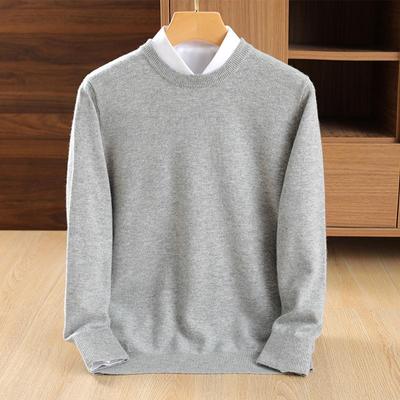 Herren Kaschmirpullover Qinghe Kaschmir 30% Kaschmir 70% Wolle Herren Herbst und Winter Kaschmir weich und warm