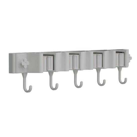 Wall Mounted Broom Holder Mop Rack Strong Load-bearing Easy To Install Universal Broom Hanger Tool Organizer Rack