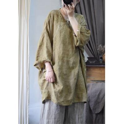 Femei Primăvară Personalitate Broderie Vintage Mâneci Lungi Cămașă Stil Chinezesc Lejer Casual Cămașă Retro