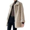 2025 Women's Real Wool Shearling Coat - One-Piece Lambswool Fur Outerwear, Off-Season Style