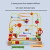 Wooden Stringing Beads for Toddlers 1-3: Animal & Fruit Blocks for Early Education & Hand-Eye Coordination