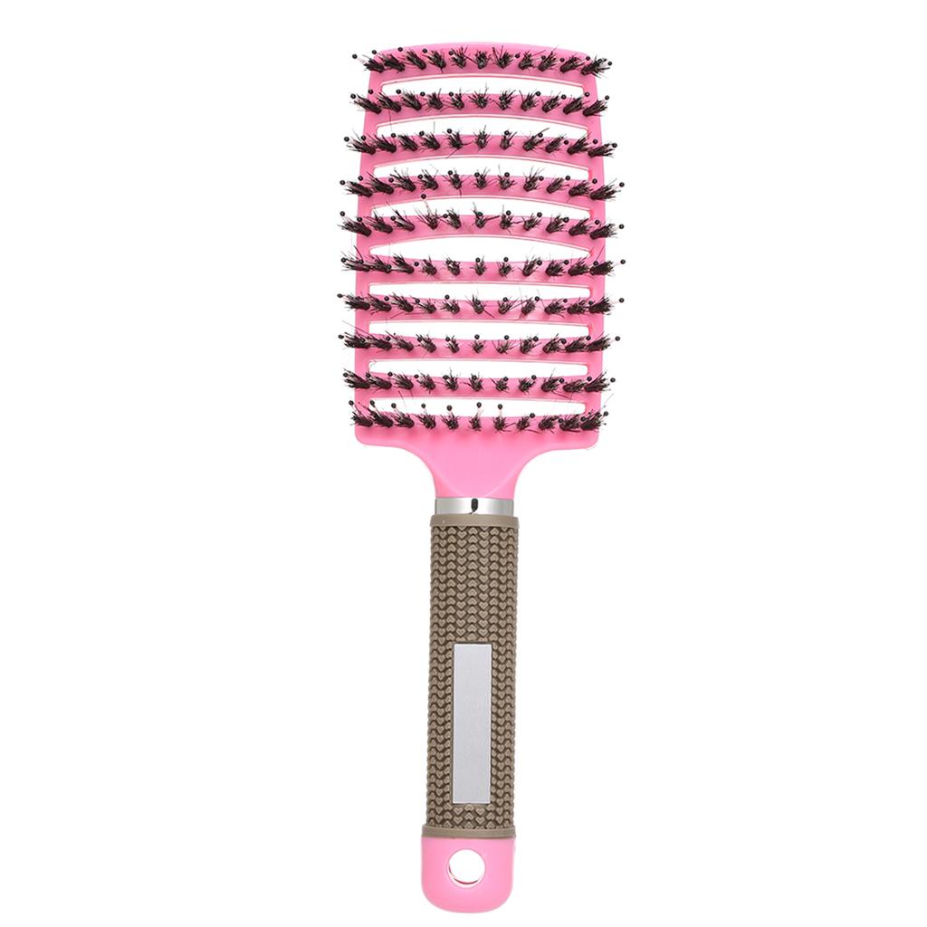 Curved Boar Bristle Hair Brush Massage Comb Detangling Hairbrush for Women