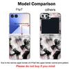 Pink Black Bowknot Pattern Phone Case For Samsung Galaxy Z Flip 7 FE 6 5 4 3 5G Folding Hard PC Clear Cover For Samsung Z Flip7