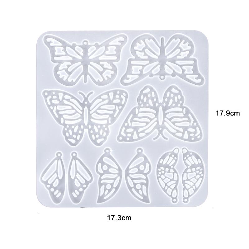 Butterfly Pendant Epoxy Resin Mold Earring Casting Silicone Mould for DIY Keychain Necklace Craft Jewelry Making Supplies