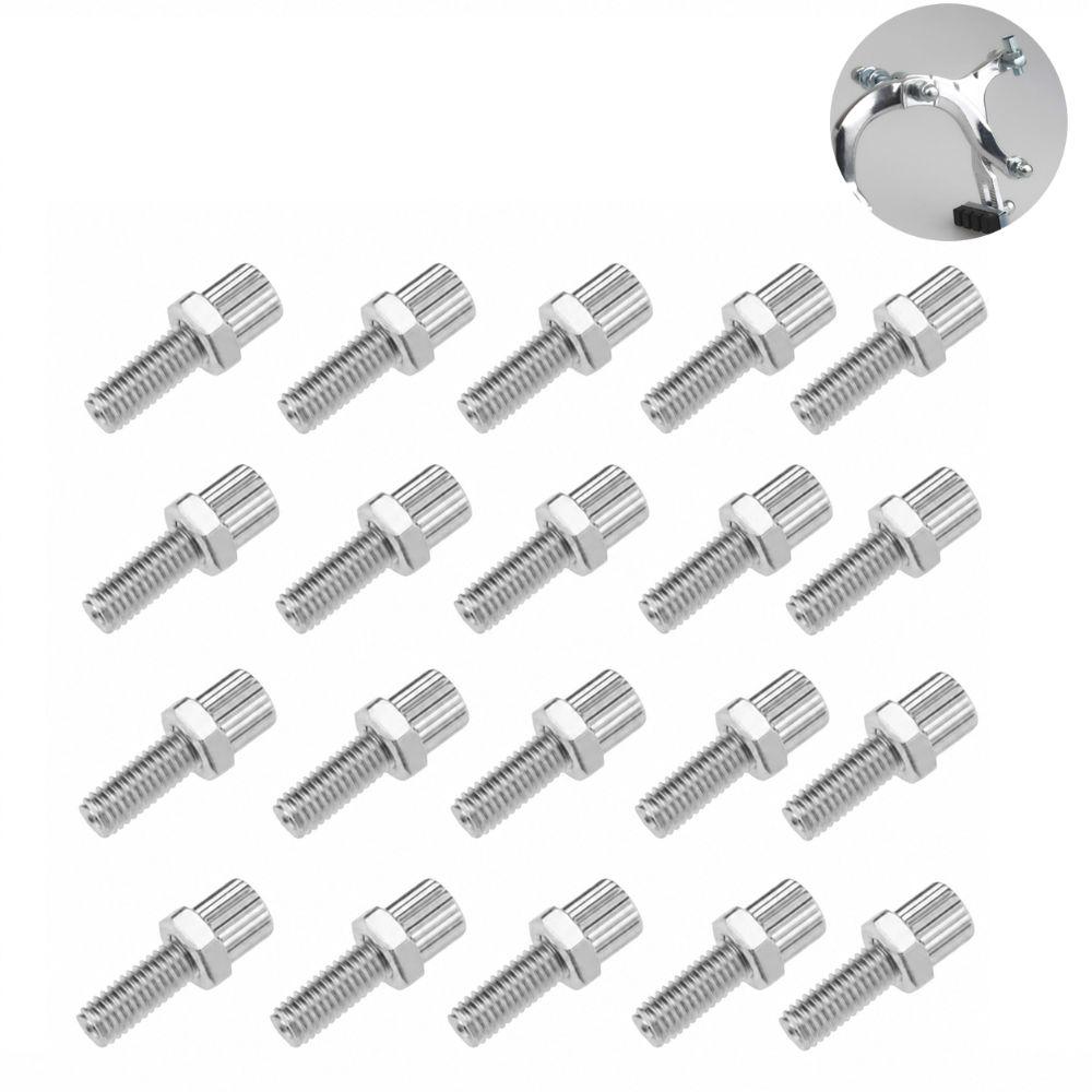 20pcs Silver M6 Brake Cable Adjuster Galvanized Metal Throttle Cable Adjuster  Cable System Setup M6*18mm