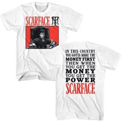 Scarface Herren's T-Shirt Ikonische Filmzitate Wenn du das Geld bekommst, bekommst du