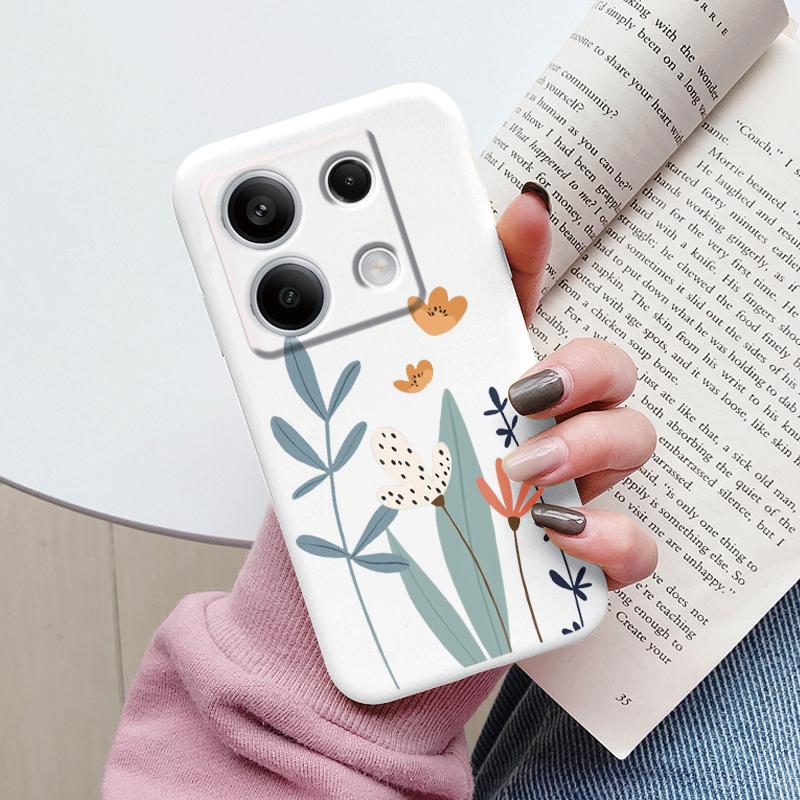 Case For Redmi Note 13 Pro 4G 5G Cute Heart Flower Back Cover Soft Silicone Matte Protective Fundas For Redmi Note13 Pro Bumper