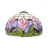 Calla Lily Lampshade Replacement, Traditional Handcrafted 12 " Purple Flower Design Stained Glass Lampshade, for Table Lamps
