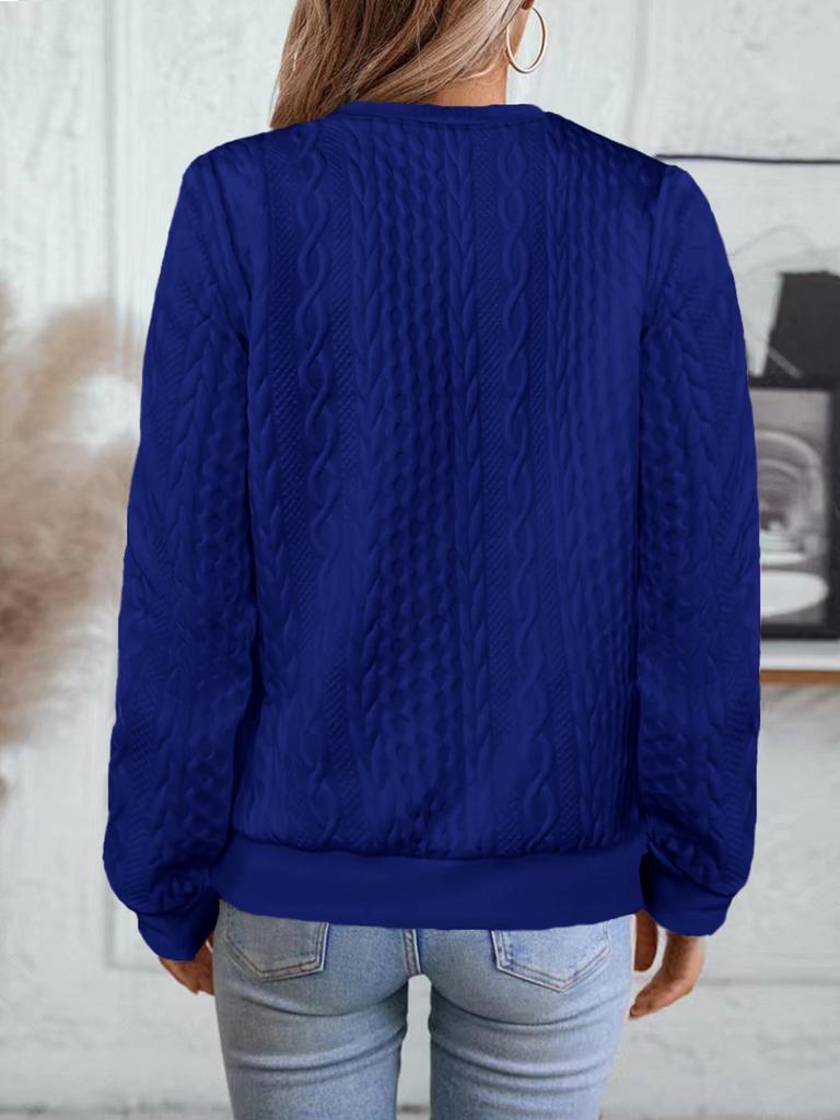 2025 Autumn/Winter Women's Casual Zipper Long Sleeve Sweatshirt with Stylish Neckline