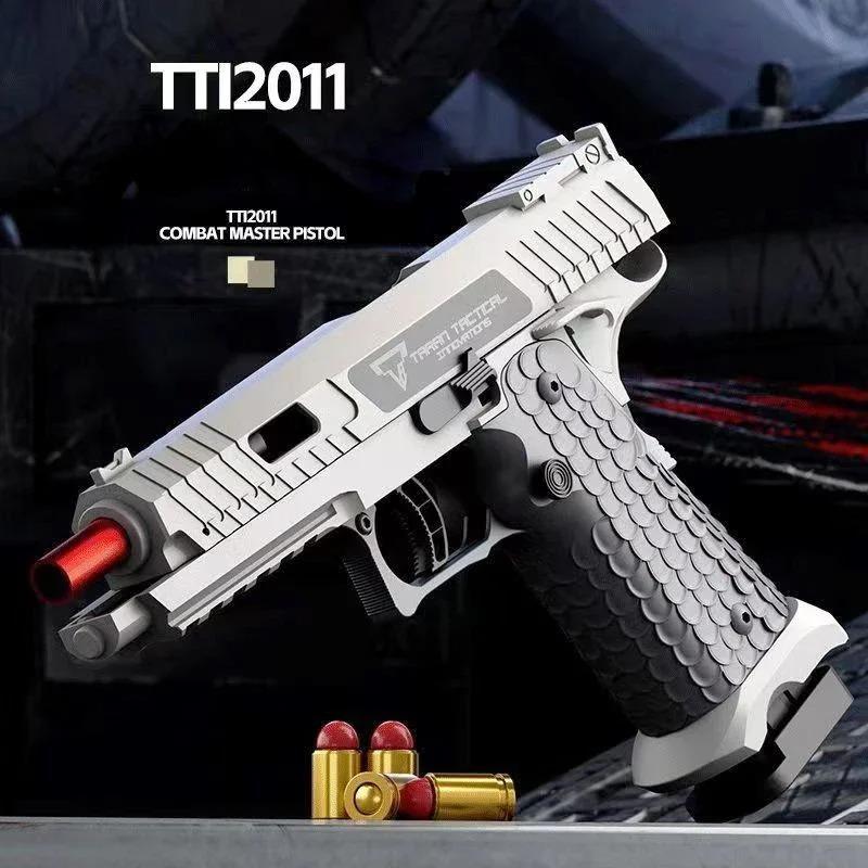 Continuous Shooting Toy Gun 2025 Desert Eagle 1911 Pistol Radish Gun Throwing Shell Empty Hanging Revolver Birthday Gift