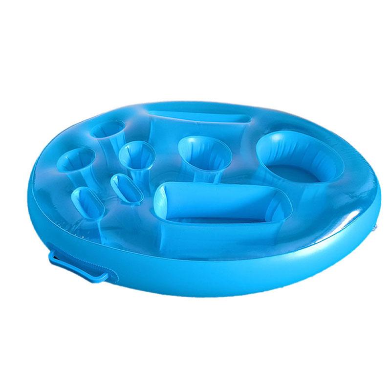 

Inflatable Pool Float Beer Drinking Cooler Table Summer Bar Tray Beach Swimming Ring Party Bucket Cup Holder for Swimming Pool синий