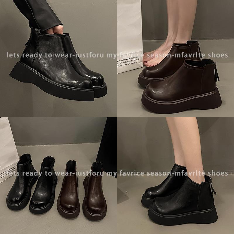 Martin Stiefel Damenstiefel 2025 neu Britischer Stil Winter Samtschuhe schwarz Chelsea kurze Stiefel thermische Baumwollschuhe