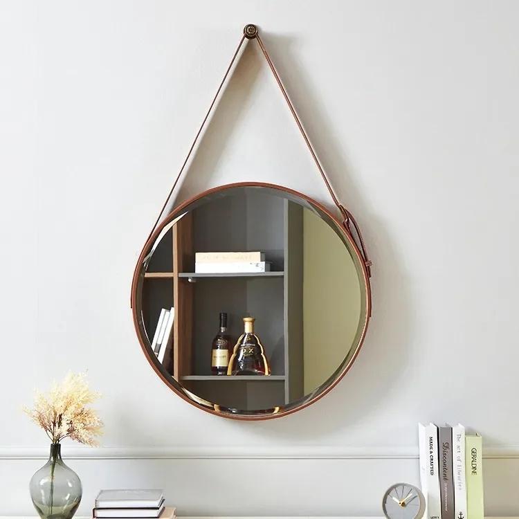 Nordic Wall Hanging Decorative Mirrors Office Creative Living Room Restaurant Round Vanity Mirror Hallway Porch Bathroom Mirror